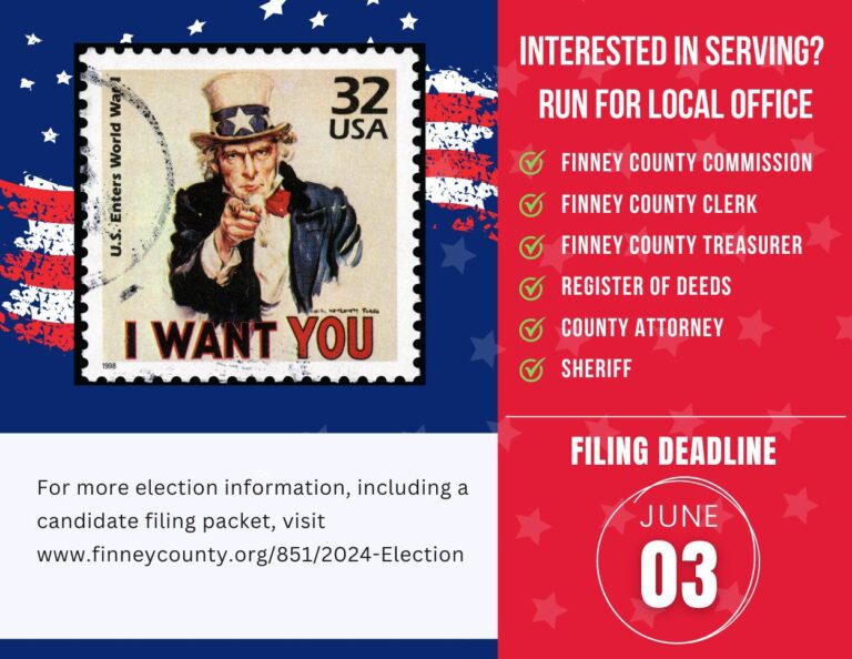 June 3 is deadline for those seeking to run for local office in Finney County